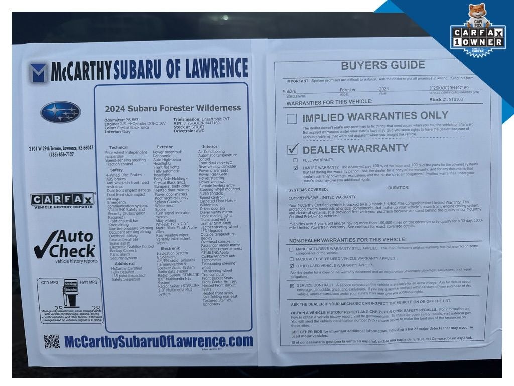 2024 Subaru Forester Wilderness