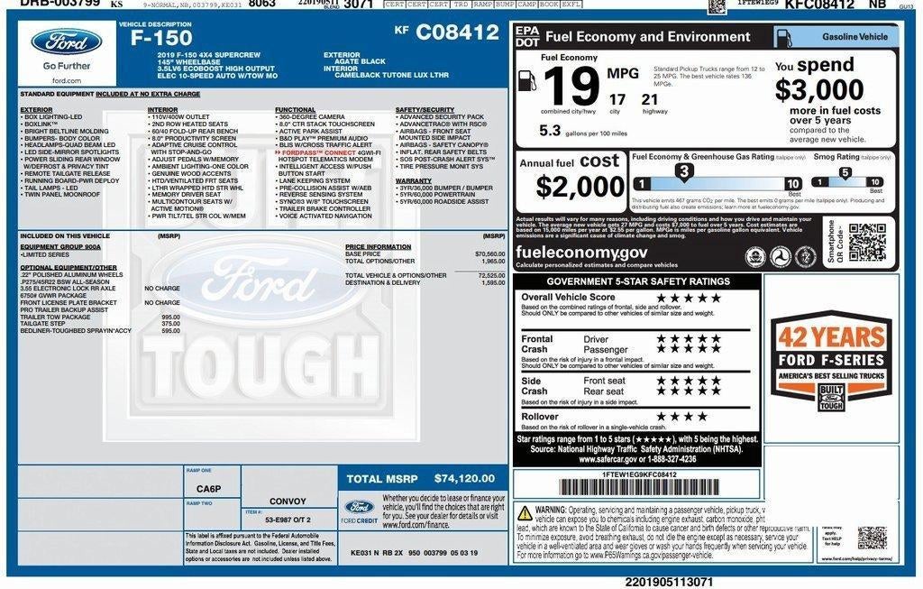 2019 Ford F-150 Limited