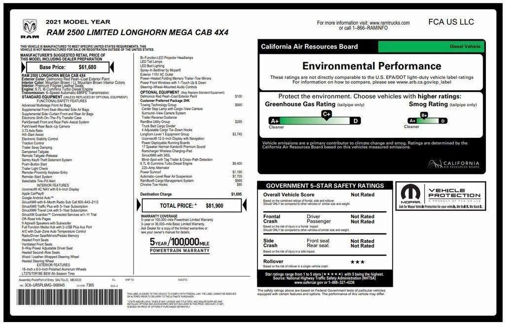 2021 RAM 2500 Longhorn