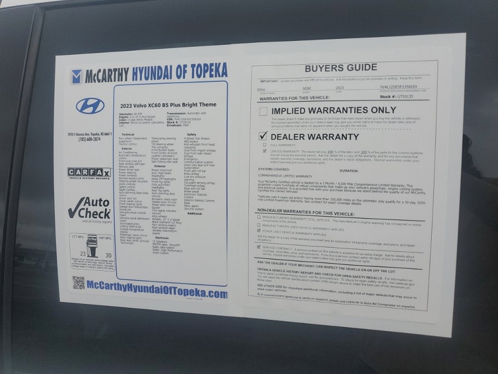 2023 Volvo XC60 B5 Plus Bright Theme
