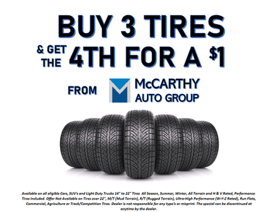 Buy 3 Tires & Get the 4th For A $1