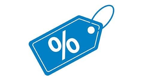 discount tag icon with a percent symbol